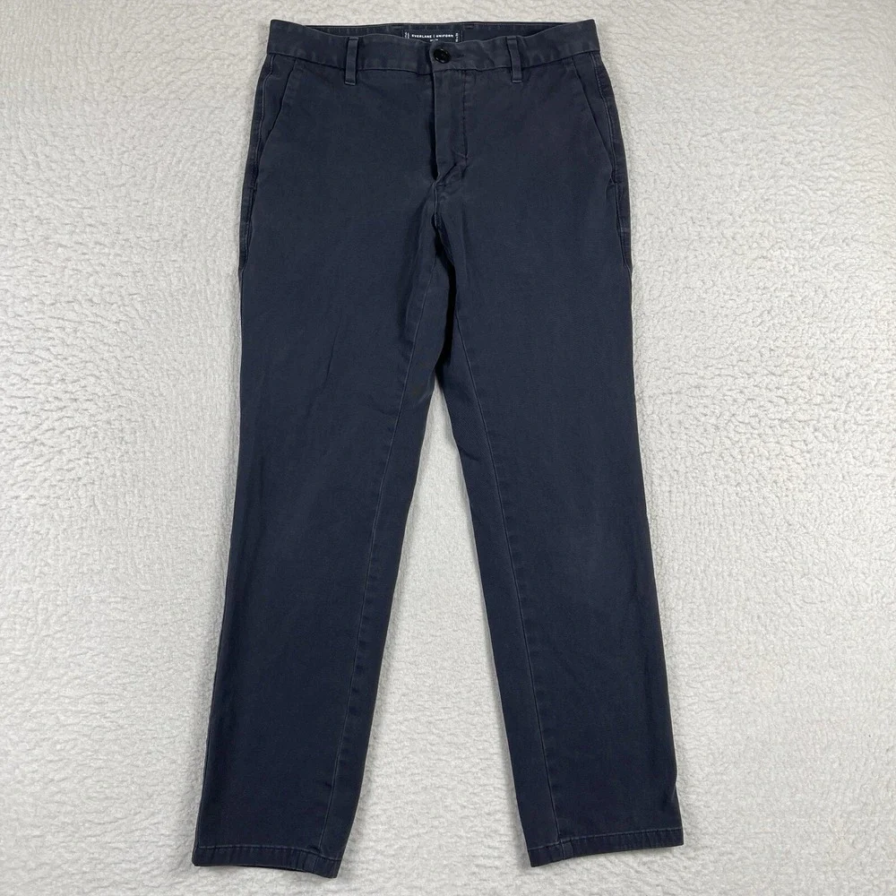 Everlane Pants Mens 30x28 (Actual 29x26.5) Blue Uniform Slim Fit Minimalist Work